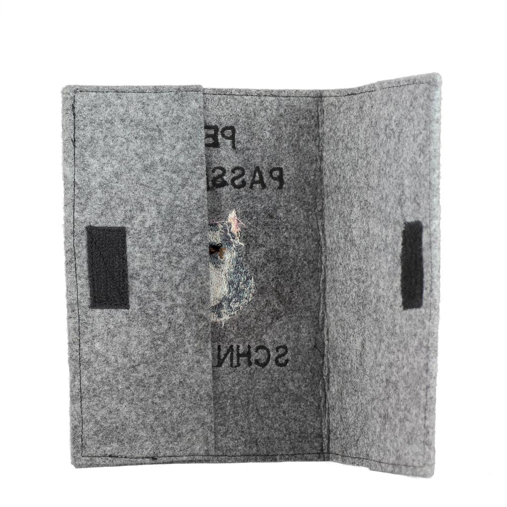 Schnauzer I - Dog passport case, document case, gift for the traveller from the Art-Dog brand