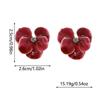 Pinkdudu Pink Flower Earrings Sweet Temperament Versatile Premium Earrings Small Commuter Earrings Wholesale PD1984