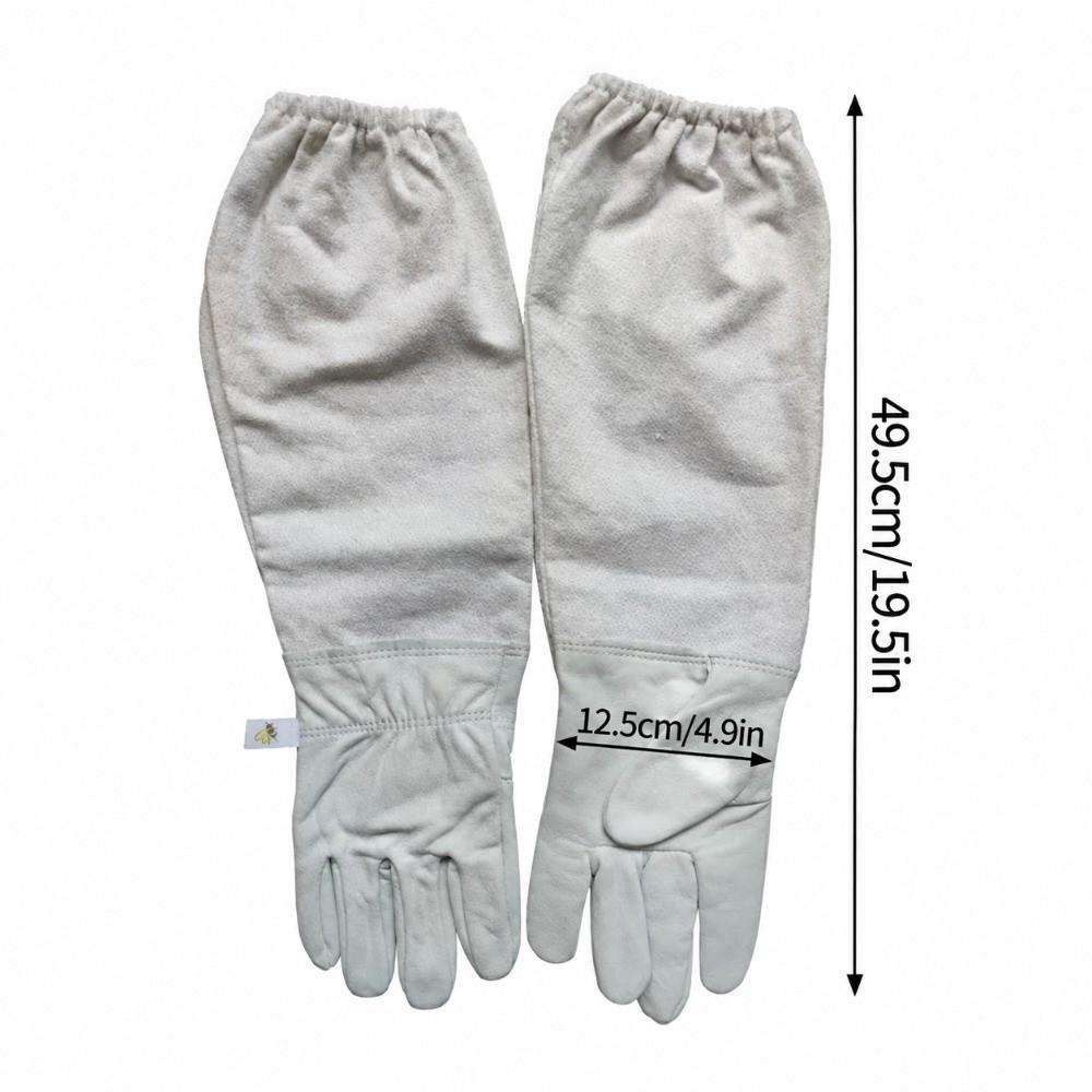 Long Sleeve Protective Sleeves Canvas Bee Gloves New Beekeeper Gloves  for Beekeeping Apiculture