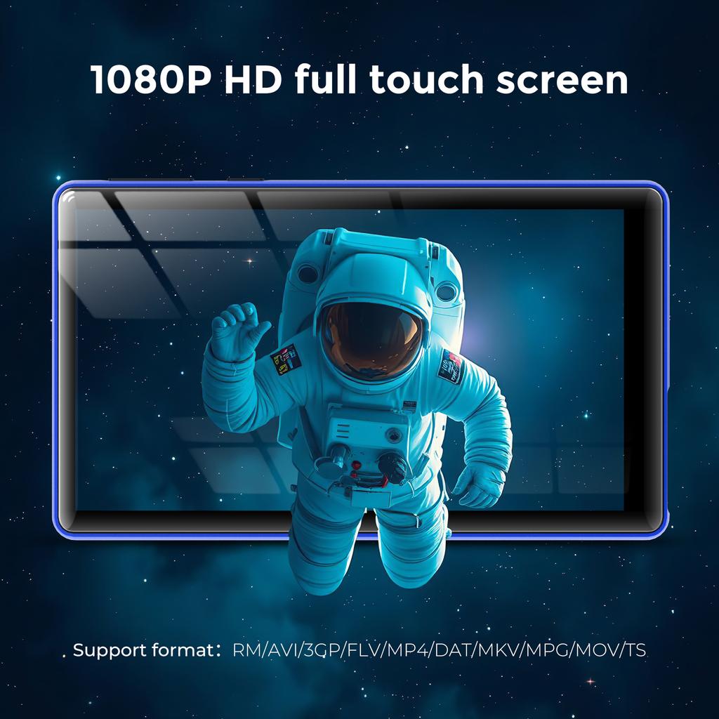 64GB Video Player with BT and WiFi MP4 Music Player 5in Touch Screen Support Spotify 2500mAh Long Battery Life Up To 256GB