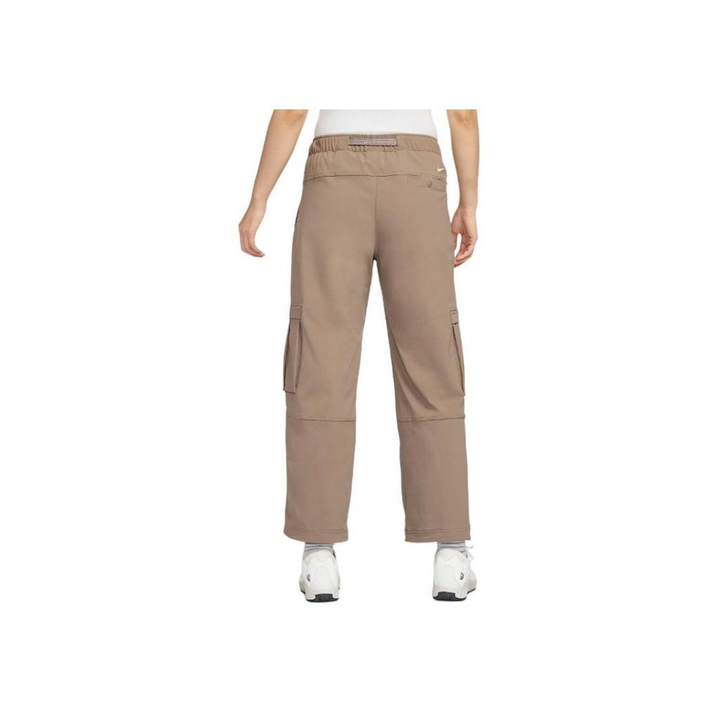Nike FW24 Smith Summit Fashion Versatile Comfortable Simple Multi-Pocket Loose Work Pants Women Bottoms Mink-Brown FN1948-233