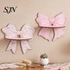 Minimalist Wall Shelves for Small Items Cute Pink Bow Wooden Shelf, Shaped Display Rack, Mount Sweet Style Decoration Storage Shelf Bedroom
