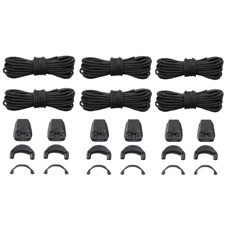 

3Pairs Elastic Shoe Laces With Cord Lock Fasteners Anti Slip Stretchy Shoelaces Sneakers Lace For Men Women Teen Kid чорний