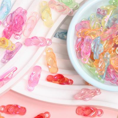 Catena per Telefono di Alta Qualità Fabbricazione Colore Caramella Artigianato Fai da Te Materiale Perline Perline Forma Pantofola Materiale Fatto a Mano Acrilico 30 Pezzi 8*22mm