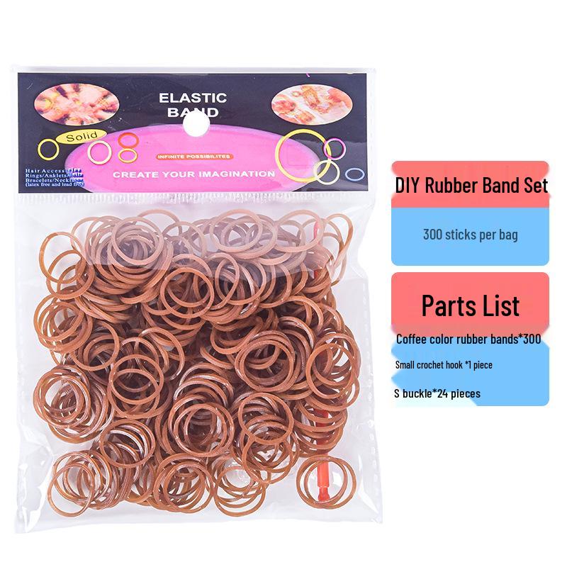 

300 разноцветных резинок в пакетиках для детских игрушек «Сделай сам» и радужных браслетов