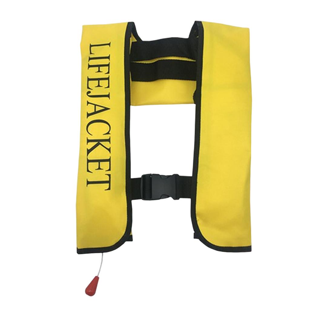 Self-inflatable Life Jacket with Reflective Strips & Emergency Whistle Kayak Vest for Surfing Swimming Kayaking Sailing Boating