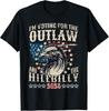 SALE I'm Voting For the Outlaw and the Hillbilly 2024 US Flag Unisex T-Shirt Unisex T-Shirt