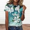 Roses Flower T Shirt Women 3D Floral Blossom Printed T-shirt Casaul Streetwear Tee Shirts Womens Clothing Oversize Short Sleeve