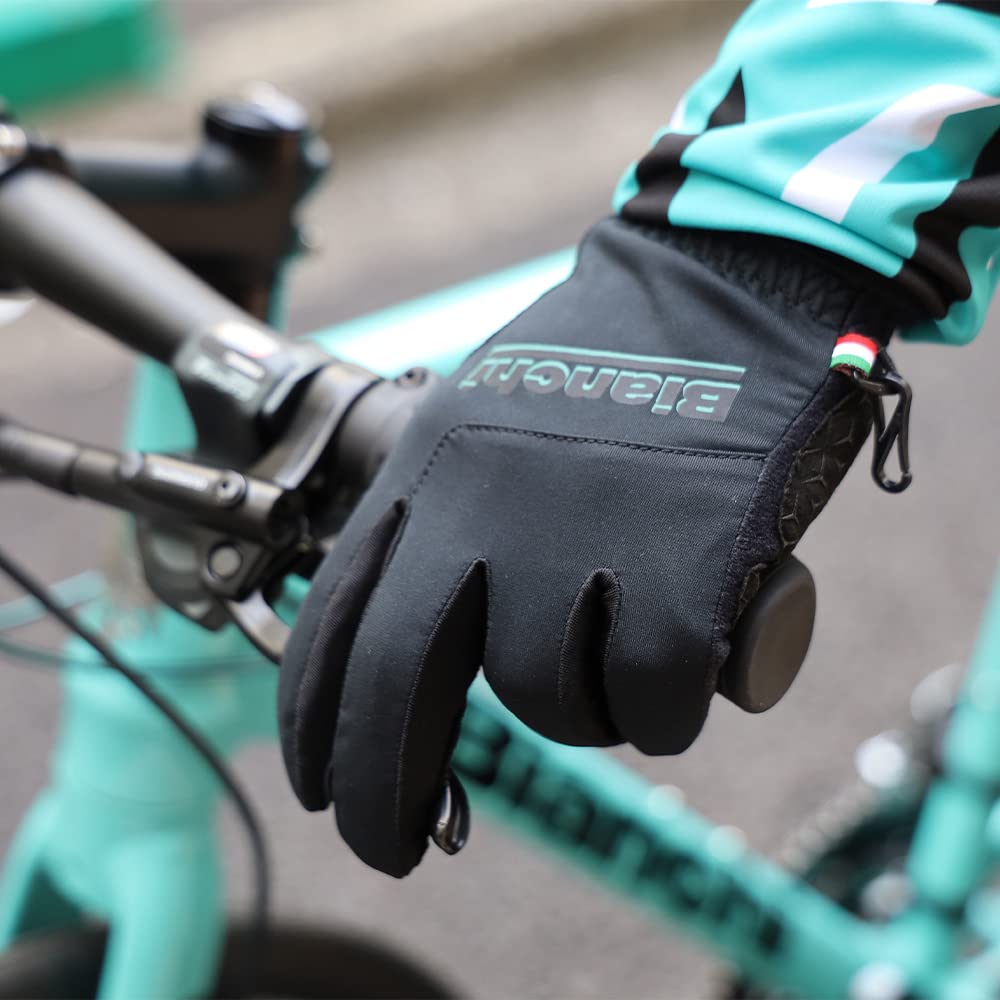 Bianchi Winter Touchscreen Size L Gloves, Black, Compatible, (JP212S2100BK004)