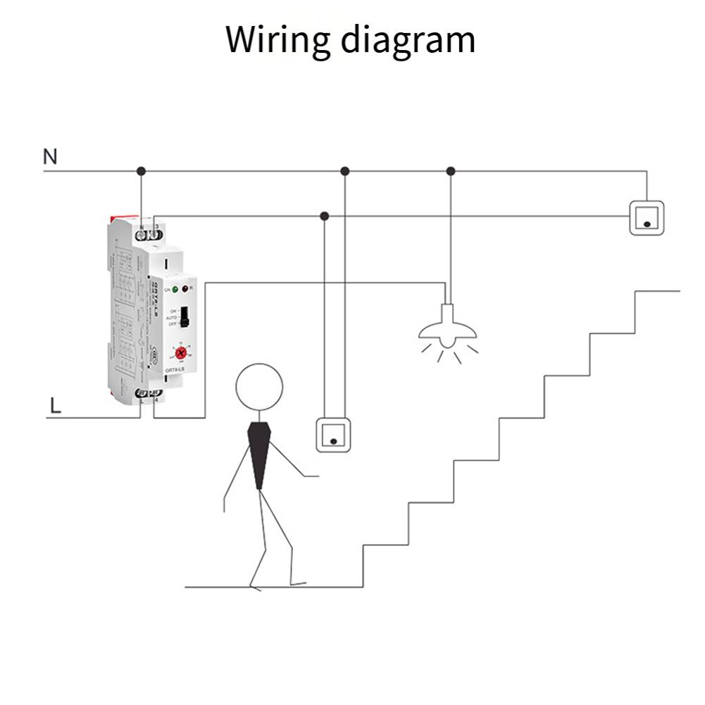 Adjustable Timer For Fan Control Protection DIN Rail Mount 18*64*90mm Adjustable Timer Switch 0.5-20 Minutes Delay