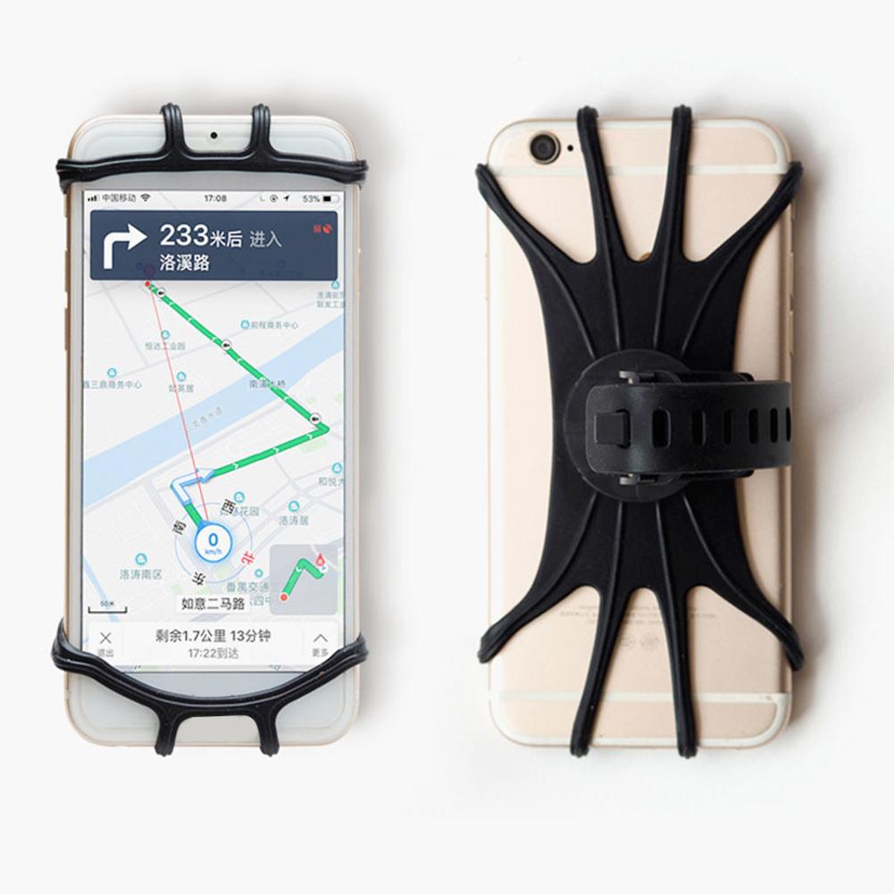 Fahrrad Handyhalter 360° Sicht Universal Motorrad Fahrrad Handyhalter Silikon Stoßfest Halterung GPS Clip Handy Ständer