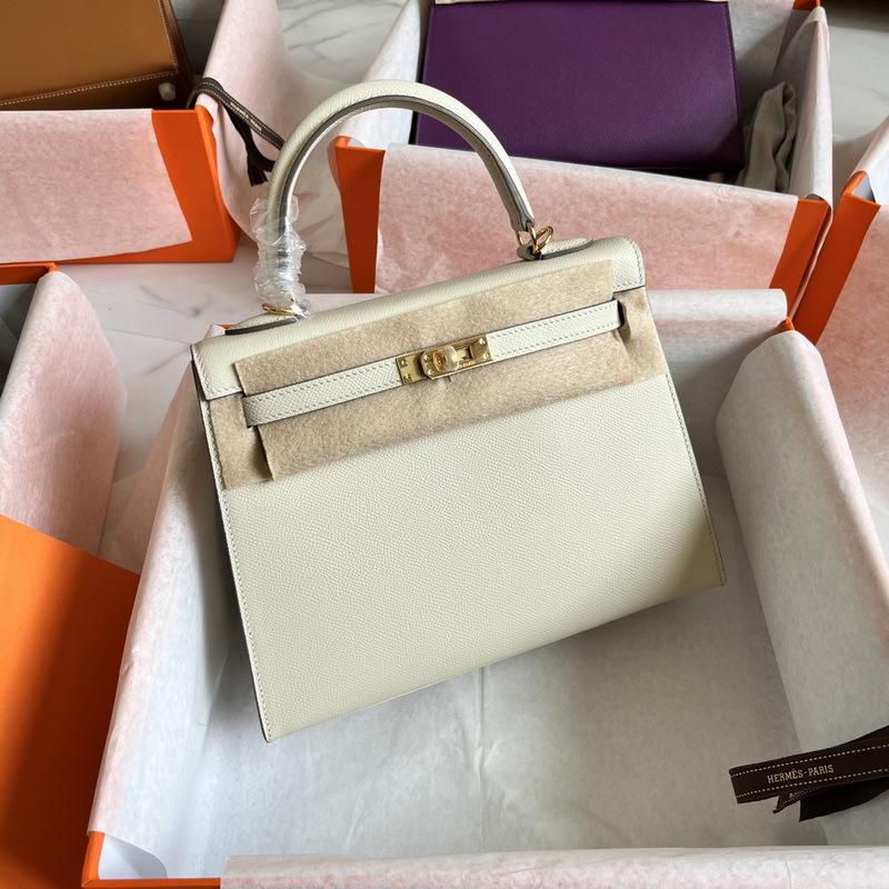 2025 New Style Top Layer Handheld Leather 25cm Outer Strap Epsom Single Handle Tote Bag Women's Bag