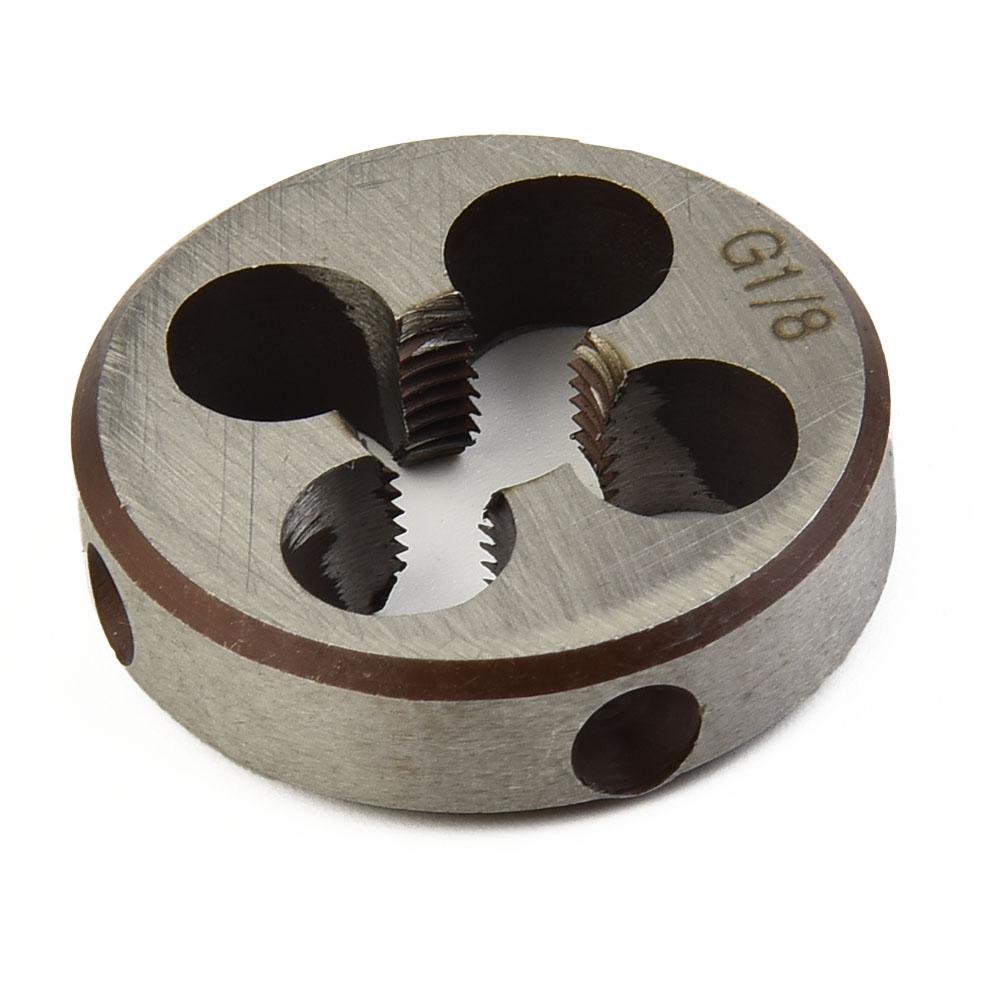 High Duty Pipe Thread Round Dies For BSP 1/8 1/4 3/8 1/2 3/4 HSS High Speed Steel Pipe Thread Round Die Hand Tools Tap Die
