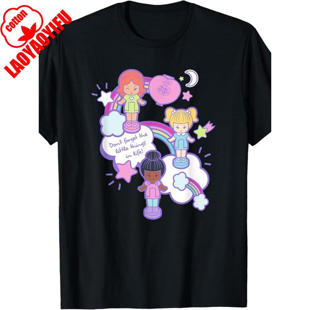 Polly Pocket - Don t Forget The Little Things in Life T-Shirt Breathable Camisetas Nostalgia Retro Street Fashion 4XL
