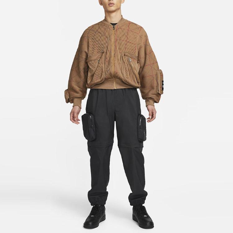 Nike X Collaborative MA-1 Knitted Bomber Jacket Men Outerwear Lichen-Brown CZ4705-382