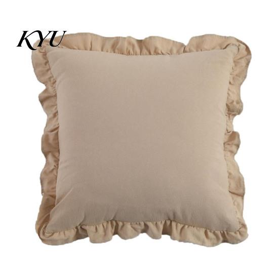 Cuscini Decorativi da Ufficio Interno, Federa per Cuscino Ruffle, Cotone a Quadri con Bordo Arricciato, Federe Ruffled Vintage 18x18 Pollici, Copertura 20x12