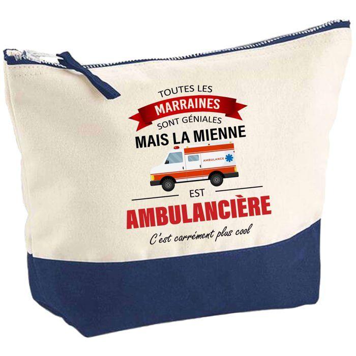 Trousse de maquillage - PLANETEE - Marraine Ambulancière - Grand format - Coton - Impression HD