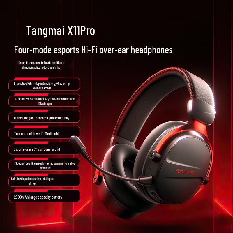 Tonemay X11 Pro Four-Mode Wireless Gaming Headset