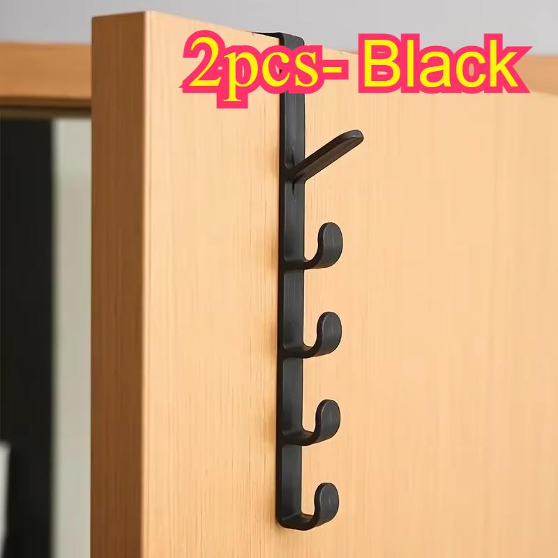 Bedroom Door Hanger Clothes Hanging Rack Over The Door Plastic Home Storage Organization Hooks, Purse Holder For Bags Rails