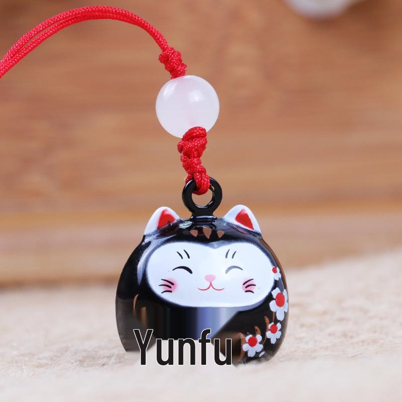 

Japan Kiyomizu-dera Daruma Copper Water Sound Bell Health Amulet Phone Charm Single Piece PP Bag