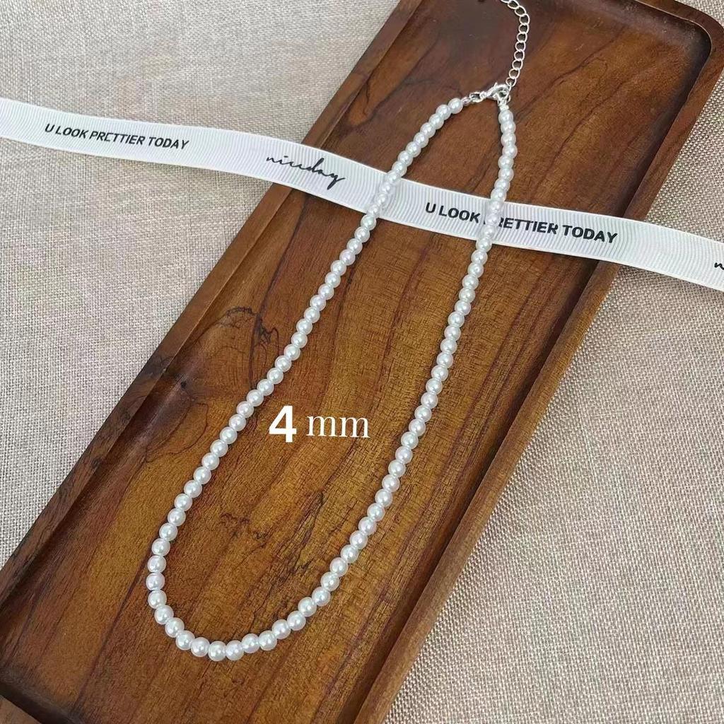 Französische leichte Luxus-Imitationsperlenkette: Elegante, vielseitige Mode-Schlüsselbeinkette für Damen
