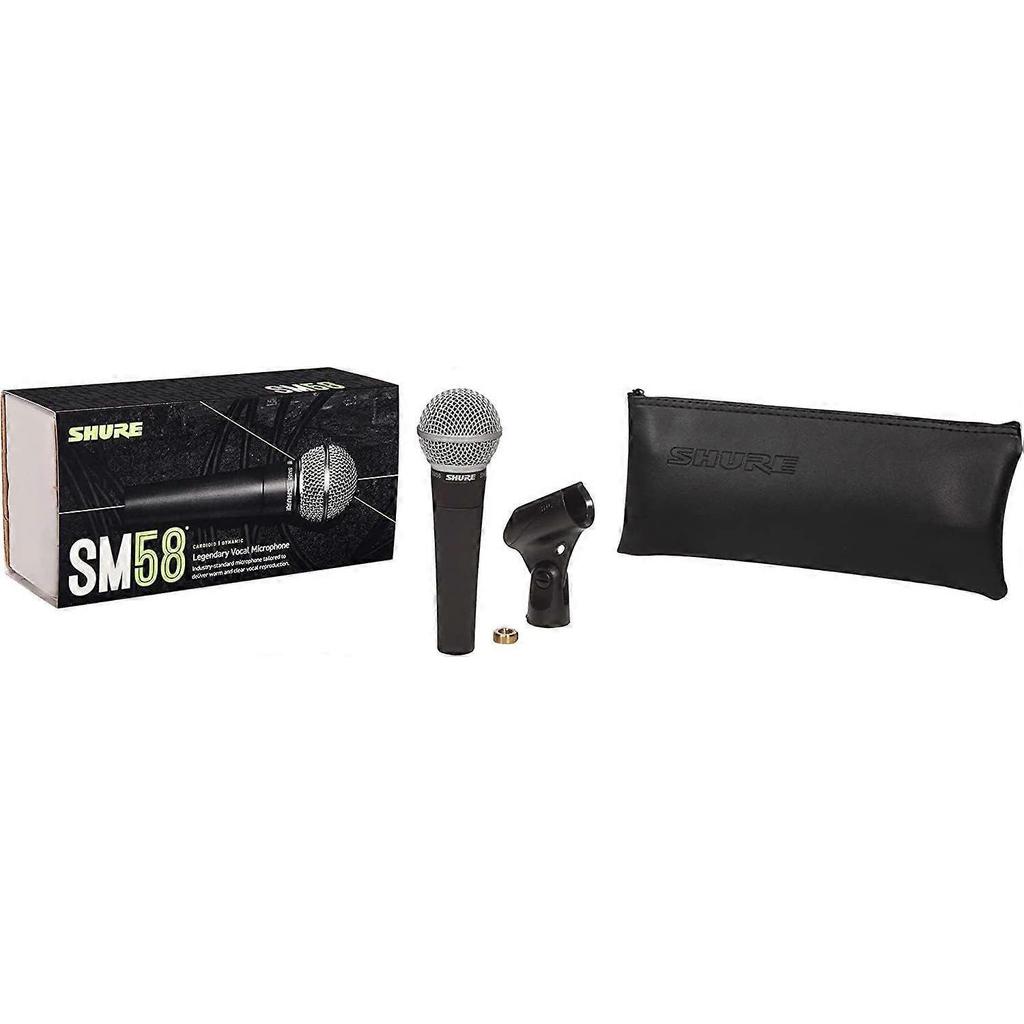 Microfono Dinamico Vocale Professionale Shure SM58 XLR Microfono Cardioide per Performance dal Vivo, Registrazione in Studio, Podcasting e Trasmissione (SM58-LC)