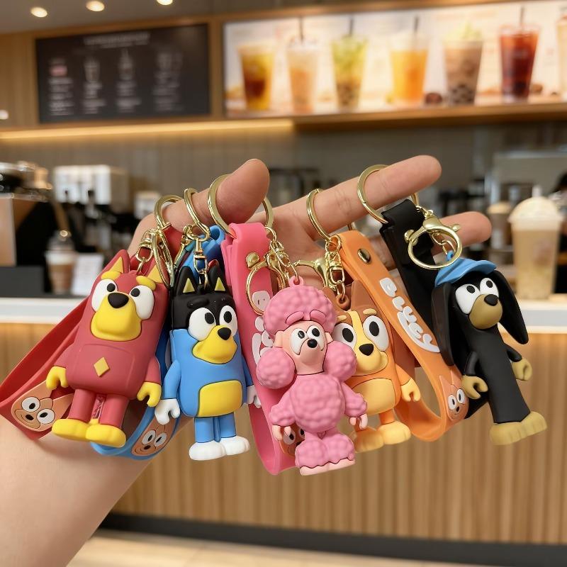 Bluey Cartoon Sleutelhanger Schattige PVC Poppenhanger Creatieve Hanger Dames Tas Hanger Meisje Verjaardagscadeau Kerstcadeau