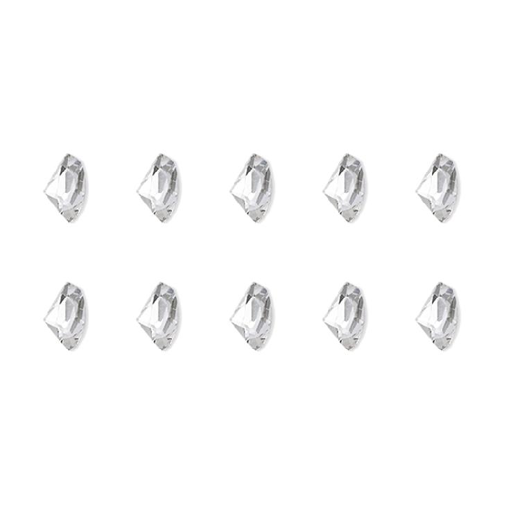 10x Irregular Shape Nail Charms Nail Rhinestones Clear Nail Crystal Gems Charms