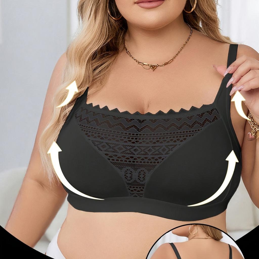 Ultra-thin Single-layer Sexy Deep V Sports Bra See-through Lace Mesh Bra