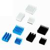 Ribbed Aluminum Cooling Heat Sink Set , 3-Piece Thermal Heatsinks with Auto -Adhesive Tape for Single-Board Computer