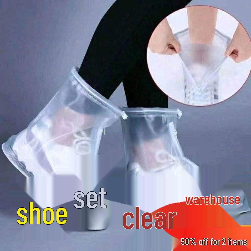 Waterproof Non-Slip Shoe Covers for Men, Women, and Children - Thickened, Wear-Resistant Rain and Snow Protection.