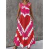 Abito da Donna Senza Maniche Girocollo con Stampa 3D Lungo Maxi per Estate Spiaggia Vacanza Abbigliamento Casual