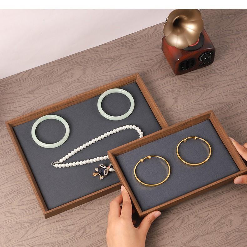 Jewelry Look Empty Tray Black Walnut Wooden Display Tray Jewelry Storage Bracelet Ornament Necklace