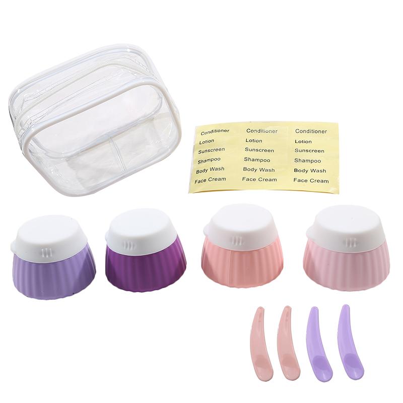 4PCS 40ML Silicone Travel Bottles Accessories Portable BPA Free Leak Proof Squeezable Size Containers Travel Essentials Sets