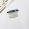 Korean Style Polka Dot Rhinestone Hair Comb - Versatile Updo Accessory