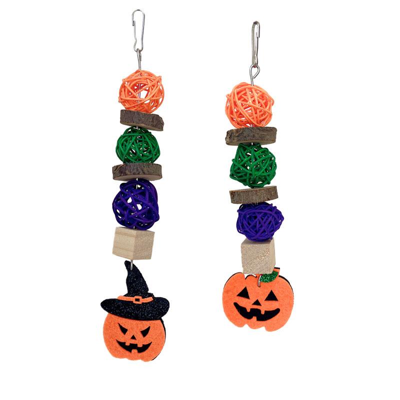 Parrot Toys, Halloween Pumpkin Decorations, Bird Toys, Hamster Toys, Teething Apple Wood, Rattan Ball Pendants, Biting Strings
