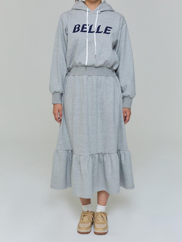 Adore Bell Hooded Long Dress - Gray