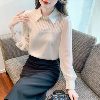 Summer Chiffon Shirt 2023 Long Sleeve White Blouse Women  Women Loose Elegant Female Clothing Woman Tops Cheap 25646