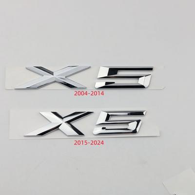 3D ABS Αυτοκόλλητο Μαύρο Ματ Χρωμιωμένο Γράμμα Για Πορτμπαγκάζ Αυτοκινήτου X5 Λογότυπο X5 Γράμματα Αυτοκόλλητα Σήμα Σήμα E70 E53 F15 G05 Αξεσουάρ