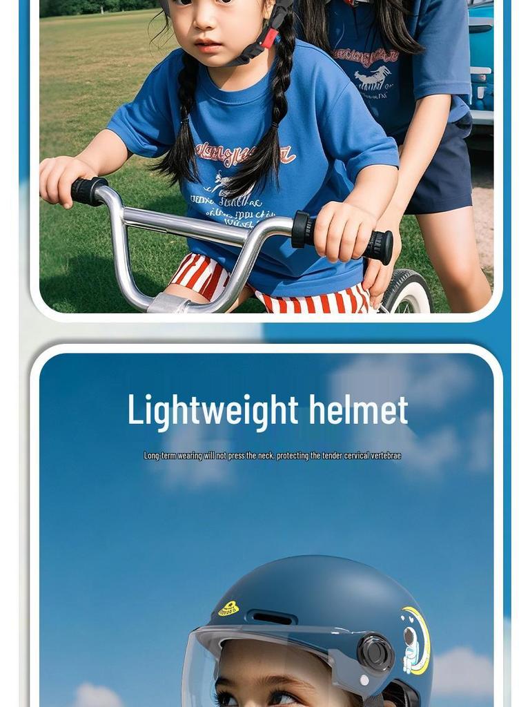 3C Certified Children's Summer Helmet for Electric Bicycles, Boys and Girls Ages 2-14, Suitable for All Seasons