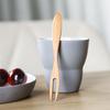 New Fruit For K Wooden Two-Tine Fork Tableware Multiple Use Snack Cake Dessert Forks Cafeteria Restaurant Flatware Kitchen Spaces Tool