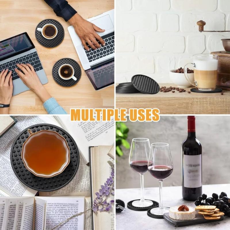 Food Grade Pentagon Coaster Dishwasher Friendly Cup Pad Decorative Home Essential Easy Cleaning Table Accessory