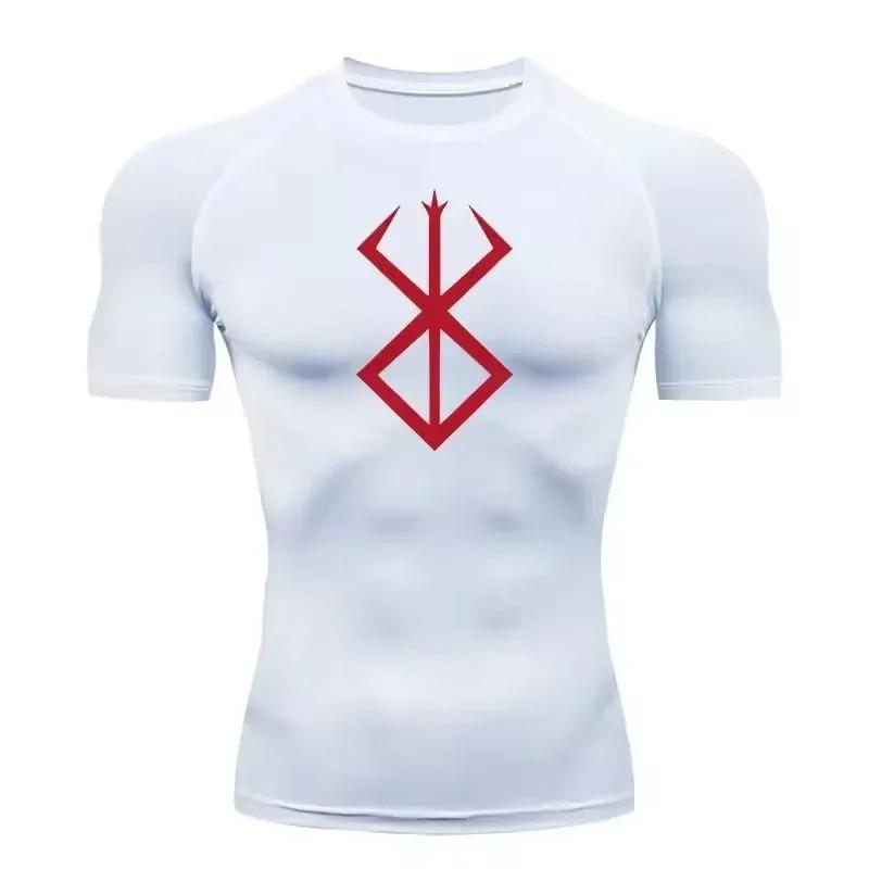 Compression T-shirt for Men Elastic Tight Workout Sportswear Short-sleeved High Elasticity Gym Bodybuilding Quick-drying Sweatshirt Top