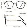 Men's and Women's Minimalist Full Frame Oval Anti Blue Light Glasses