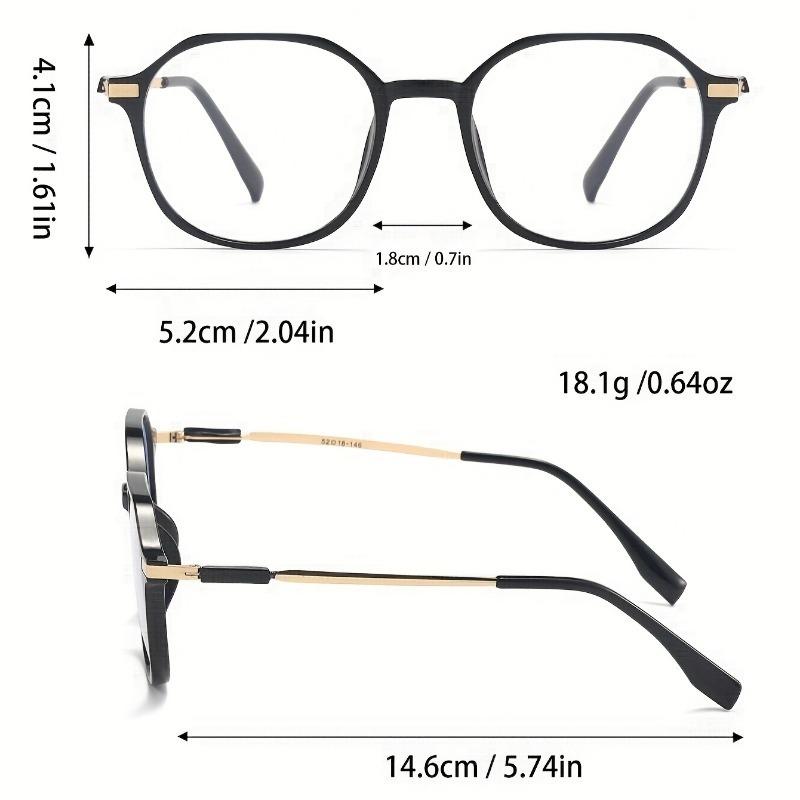 Men's and Women's Minimalist Full Frame Oval Anti Blue Light Glasses