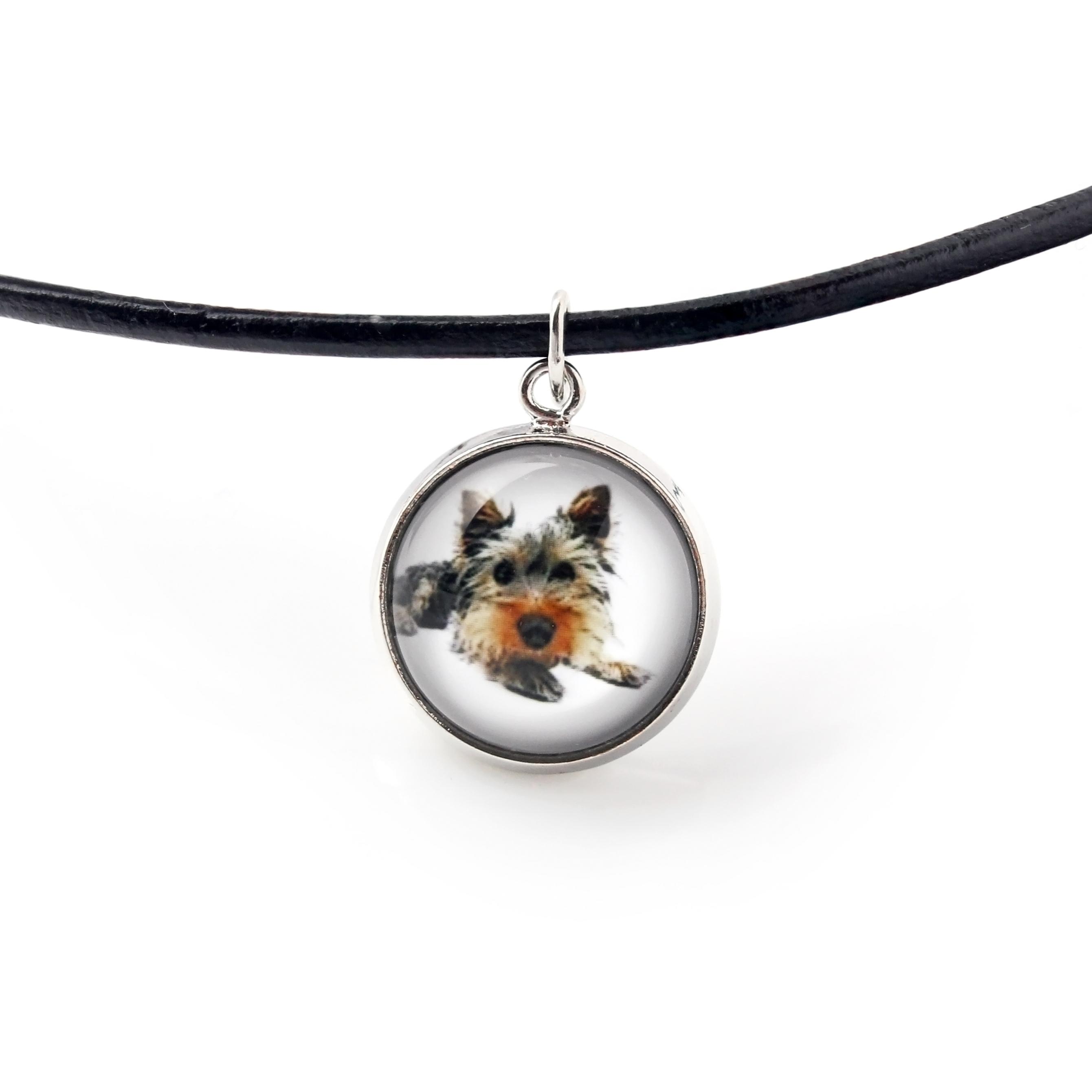 

Yorkshire Terrier, Yorkie - necklace pendant with your photo, handmade, handcrafted jewelry by Art-Dog brand срібний