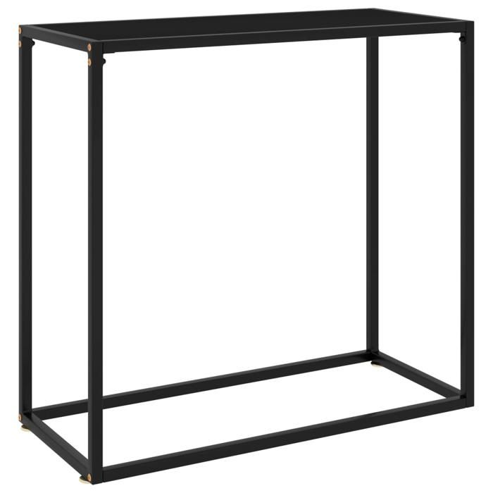 VidaXL Table console Noir 80x35x75 cm Verre trempé 322808