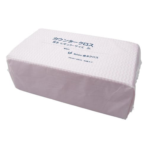 Hashimoto Cloth Counter Cloths, Heavy Duty, 60 Sheets (35 X 60 Cm), Pink, 2AP, Disposable Absorbent, Quick-Drying, Hygienic, for Dish Wiping, Home and