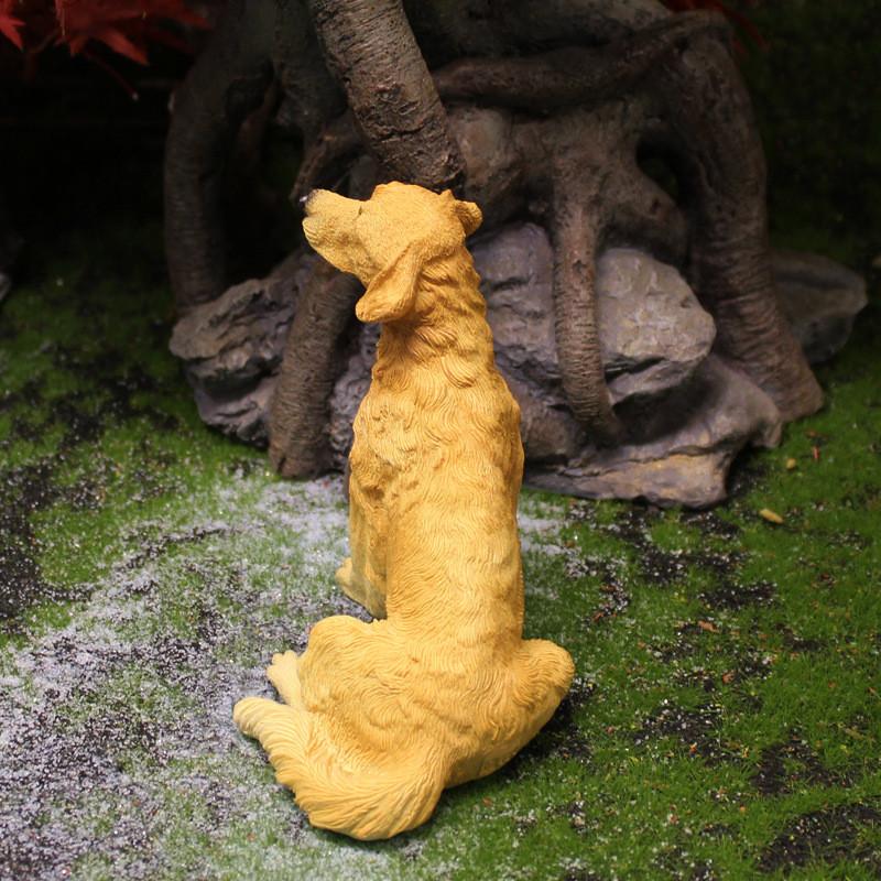 Golden Simulated Retriever Resin Handicrafts Suitable For Animal Gift Collectors