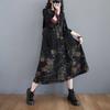 Plus Size Women Dress Vintage Elegant Lady Vestido Sleeveless Floral Print Denim Spring Jeans Dress 2021 Female Clothing